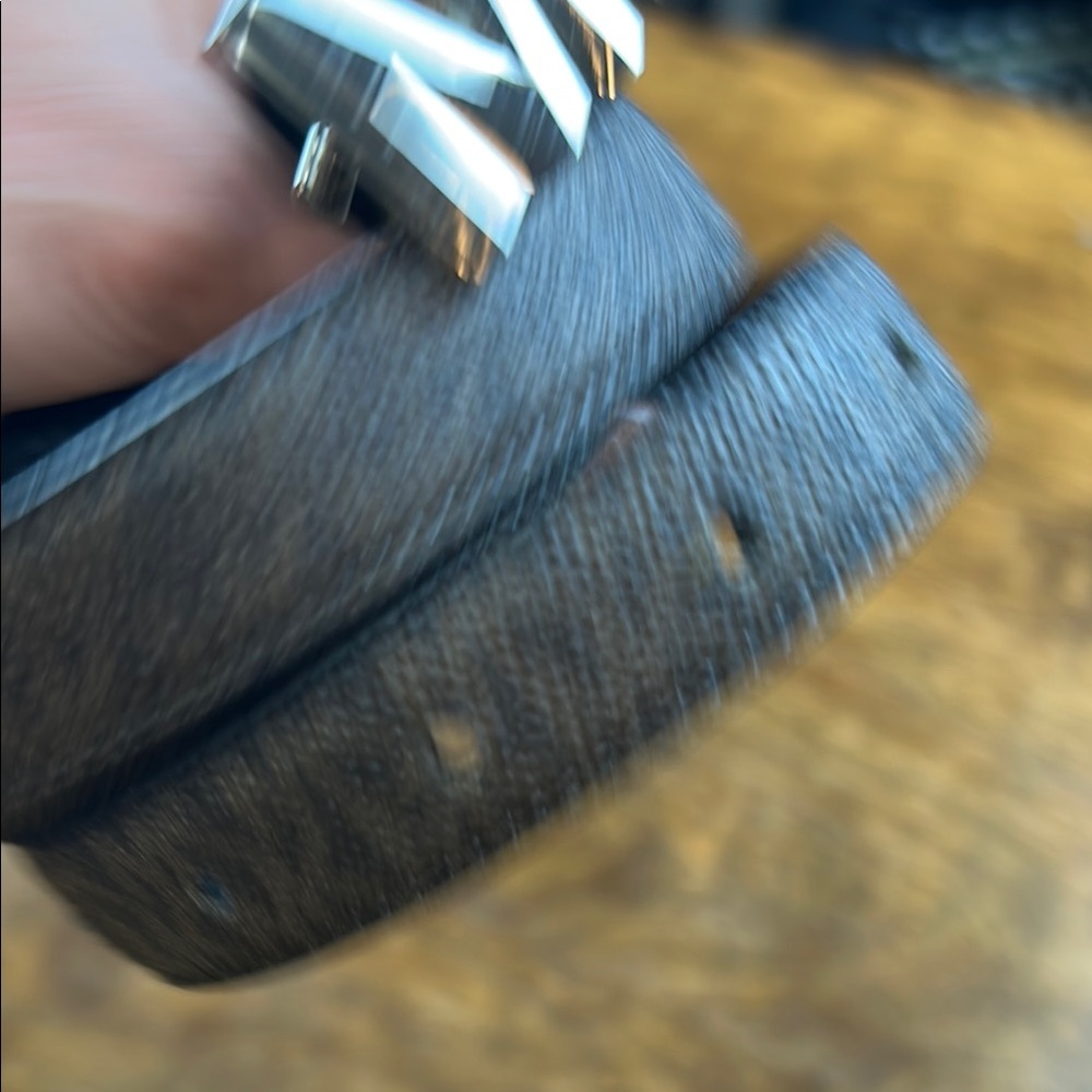 Michael Kors Belt Brown Signature Logo MK Buckle Fashion Accessory - Picture 8 of 14
